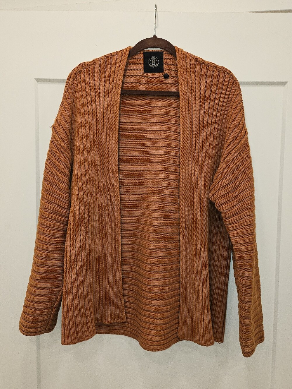 Urban Outfitters Burnt Orange Heavyweight Knit Cotton Cardigan Size Medium